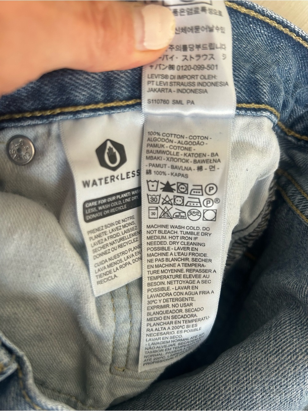 Levi’s 505 Straight Leg 100% Cotton Jeans Mid Blue EUC - Picture 5 of 5